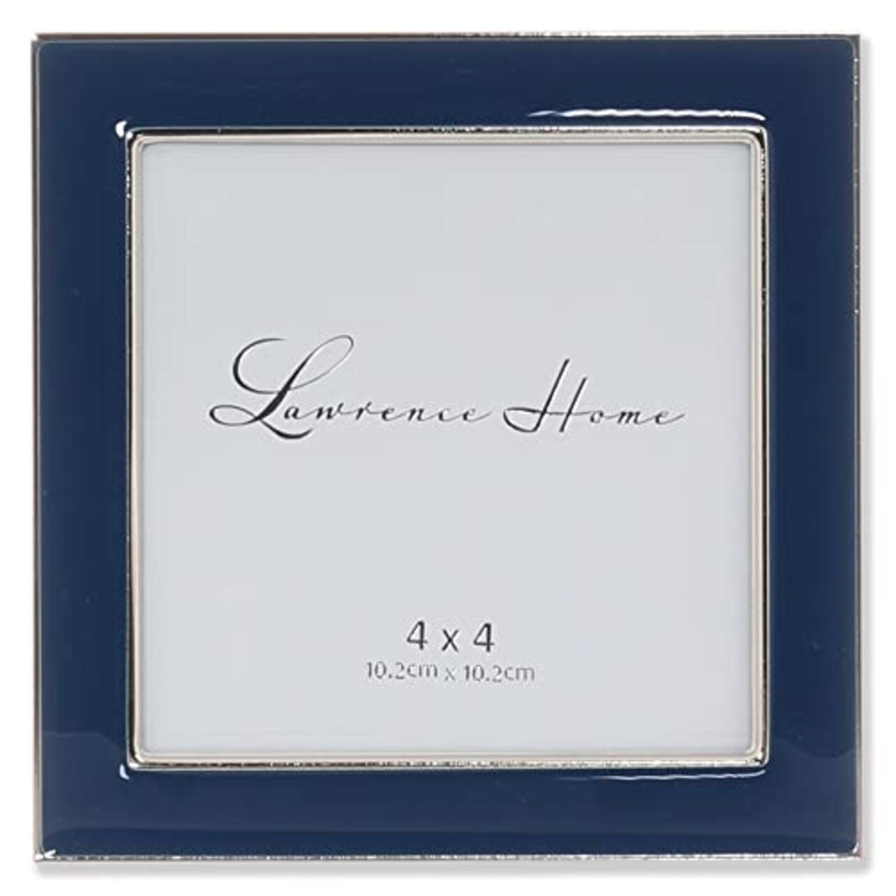 4x4 Silver Metal and Navy Blue Enamel Picture Frame Michaels